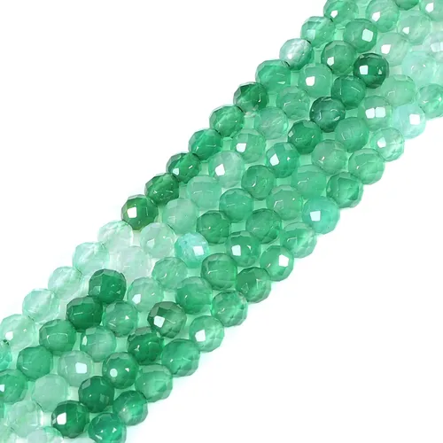 Vista 95 de Cuentas Redondas Facetadas de Ópalo Verde de 4 mm Sueltas de 16 Pulgadas para Hacer Joyas