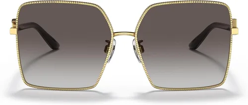 Vista 4 de Dolce & Gabbana Gafas de sol redondas a la moda, DoradoGris Claro Gradiente Negro