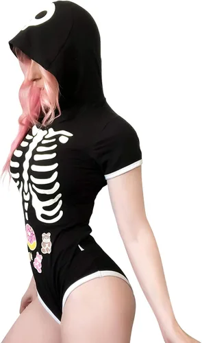 Vista 2 de Littleforbig Pijama mameluco de algodón para Halloween - Sweet Reaper Night-Glow Halloween