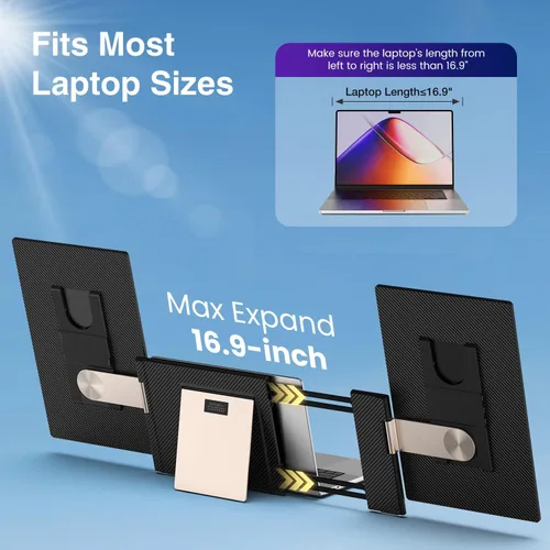 Vista 5 de FLYTOCCA Extensión de Pantalla para Laptop de 16 Pulgadas, Monitor Portátil FHD de 1200P Actualizado con Pantalla de Relación de Aspecto 16:10