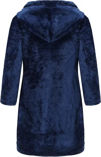 Vista 100 de E.W Apparel Bata de baño de forro polar con capucha para niños, bata suave y mullida para niños pequeños