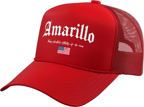 Vista 9 de Amarillo Gothic Design Trucker Hat with Adjustable Mesh Back