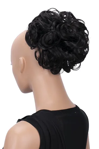 Vista 13 de CAISHA Moño Hairpiece Cola de caballo Topknot Hepburn-Bun Scrunchie Updo Ash Brown Light Blonde Mix HK124