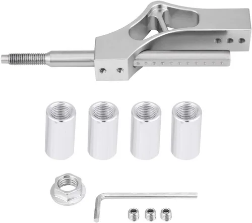 Vista 9 de Fydun Extensión de palanca de altura ajustable de acero inoxidable para automóvil para perilla de cambio manual (negro)