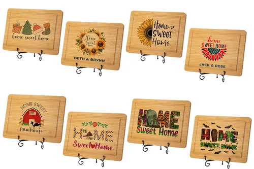 Vista 4 de Home Sweet Home Personalized Cutting Board for Cook Lovers, Customized New Home Housewarming Gift, Homeowner Couple Gift Ideas, Engraved Friendship