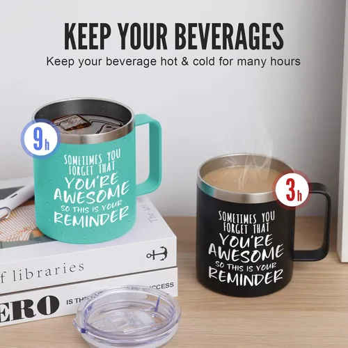 Vista 2 de NOWWISH Regalos para Ella, Taza de Café "Sometimes You Forget You're Awesome", Regalos Inspiradores, Regalos de Agradecimiento y Apreciación