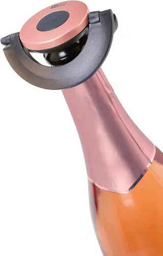 Vista 19 de AdHoc FV31, talla única, negro Airtight Stopper To Keep Champagne Sparkling Wine Fresher For Longer, Flat Shaped For Fridge Storage Stainless