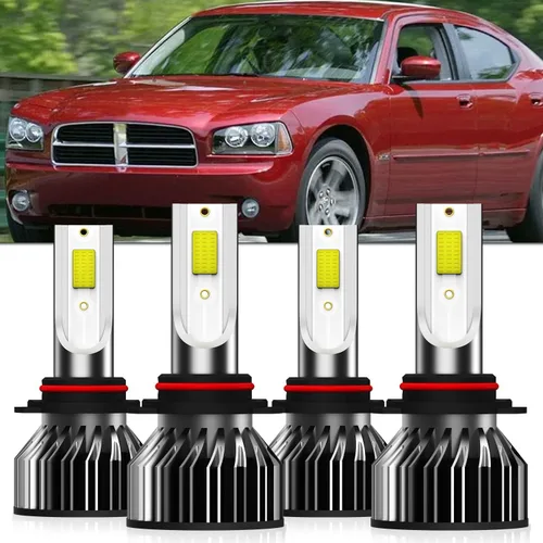 Vista 9 de Compatible con DODGE RAM 1500 2500 3500 2003 2004 2005 Bombilla de luz 9007/hb5 haz alto Luz baja, Paquete de 4