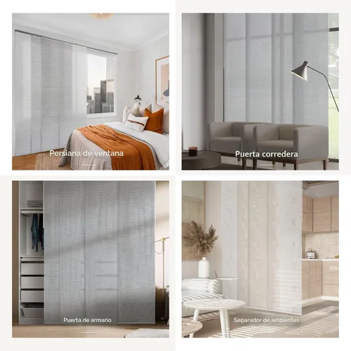 Vista 6 de GoDear Design - Panel de filtro de luz para persianas, color blanco, 45.8-86 x 96 pulgadas, Catch Me Persianas de panel de filtrado de luz blanca