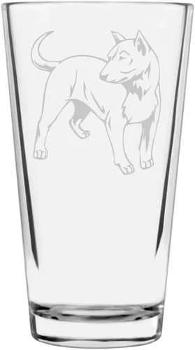 Vista 435 de Podenco Canario - Vaso de pinta de 16 onzas con temática de perro personalizado