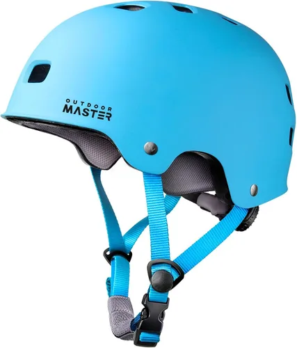 Vista 22 de OutdoorMaster - Casco de patineta y ciclismo, dos forros extraíbles, ventilación, para varios deportes, scooter, patinaje en línea, patinaje