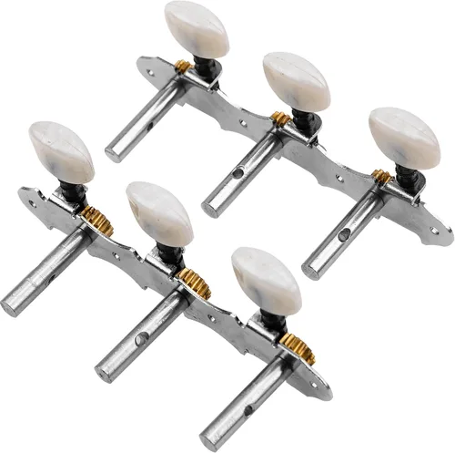 Vista 4 de Afinadores de cuerdas de guitarra clásica, cabezales de máquina, clavijas de afinación, clavijas 3L3R 1:14 compatibles con guitarra clásica