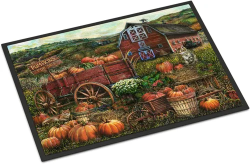 Vista 93 de Caroline's Treasures PTW2009MAT - Felpudo de calabaza y hojas de otoño, 18 x 27 pulgadas, tapete para puerta delantera, interior y exterior