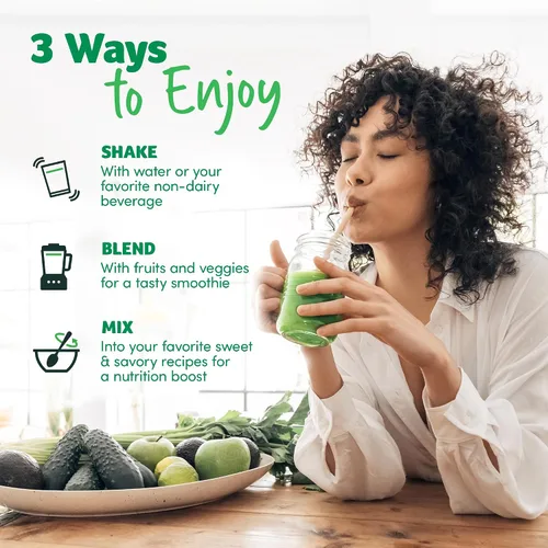 Vista 5 de Purely Inspired Organic Greens Powder Superfood Smoothie Mix, sin sabor (30 porciones) – Super Greens con probióticos, espirulina y clorella