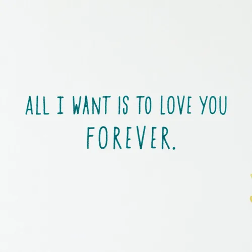 Vista 4 de Tarjeta romántica de San Valentín Hallmark (Te amo por el resto de mi vida) para aniversario, amor, simplemente porque, y más