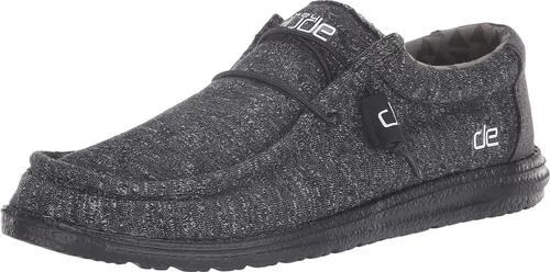 Vista 10 de Zapatos Wally de Hey Dude en varios colores claros, para hombre, mocasines con cordones para hombre, cómodos y ligeros Gris azulado