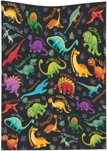 Vista 9 de Manta de dinosaurio para regalo, manta de franela ultra suave y acogedora, manta de forro polar ligera y mullida, manta de felpa cálida para sofá