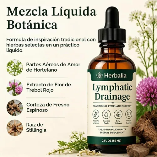 Vista 4 de Herbalia Drenaje Linfatico, gotas herbales de apoyo linfático 1pcs