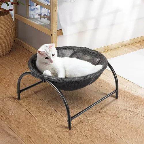 Vista 7 de JUNSPOW Cubierta de red de repuesto dedicada para cama de gato, transpirable, suave y duradera (negro)