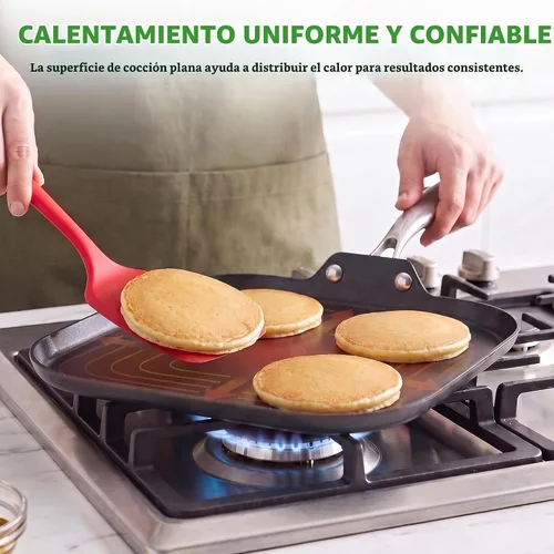 Vista 3 de NutriChef 11-Inch Griddle Pan Ceramic Non-stick with Induction Base Black