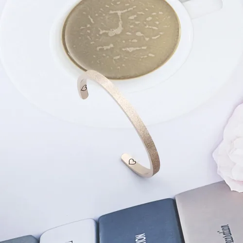 Vista 4 de YWQBZ Joyería inspiradora esmerilada, regalo de aliento para amigos, mensaje oculto, mantra, pulsera motivacional para mujer, Metal, Acero inoxidable