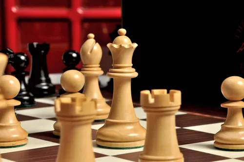 Vista 3 de The House of Staunton The Wild Knight Series Chess Set, Box, & Board Combination - 3.75" King