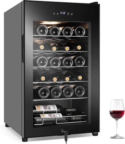 Vista 29 de Refrigerador de bebidas de 17 pulgadas de ancho – Enfriador de bebidas para 126 latas con puerta de vidrio Mini refrigerador de cerveza