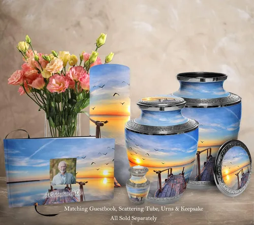 Vista 8 de Dock of The Bay - Urna de cremación para cenizas para hombres adultos – Urna personalizada para cenizas para mujeres, urnas decorativas – Hermosas