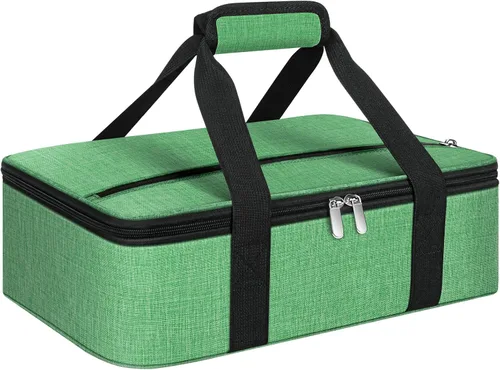 Vista 17 de Porta cacerolas aislado, porta ollas portátil para alimentos calientes o fríos, bolsa de lasaña para almuerzo para fiestas de comida, se adapta a