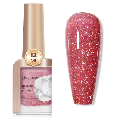 Vista 11 de Esmalte de uñas de secado rápido, color rosa, esmalte de uñas transparente, esmalte de uñas de secado rápido regular, a granel, sin gel, de larga