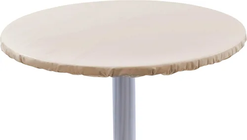 Vista 13 de Yourtablecloth Mantel redondo ajustable de vinilo resistente con parte trasera de franela de colores vibrantes, mantel elástico ideal para comedor