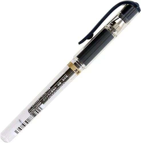 Vista 3 de Pluma de punta rodante Uni-Ball Signo UM-153, tinta de gel, con Punta amplia, de 1.0 mm, paquete de 3 unidades, negro, azul (Blue-Black Ink)