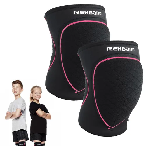 Vista 9 de Rehband Rodilleras para niños, 1 par, protectores de rodilla para voleibol, cómodas y de alta protección, rodilleras infantiles para deportes