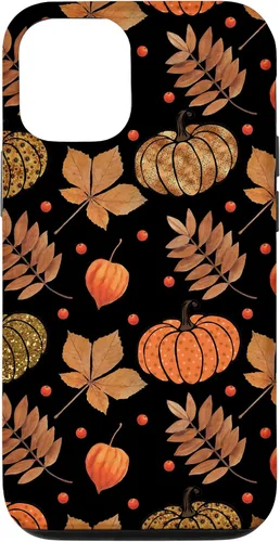 Vista 28 de Otoño hojas y calabazas patrón Halloween otoño regalos caso para iPhone 17