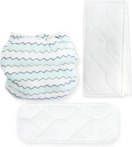 Vista 22 de SmartNappy - Muselina de algodón de Amazing Baby, funda híbrida para pañales de tela NextGen + 1 inserto reutilizable bi-fold + 1 refuerzo Mini