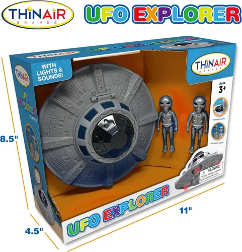 Vista 4 de Nature Bound Juguete espacial de nave espacial OVNI, juego de nave espacial para niños con dos extraterrestres, luces y sonidos, aventura educativa