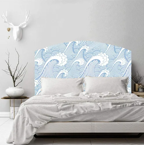 Vista 6 de Lindo revestimiento adhesivo de olas marinas para estantes, despegar y pegar, adhesivo para cajones de cómoda, adhesivo para gabinetes, papel