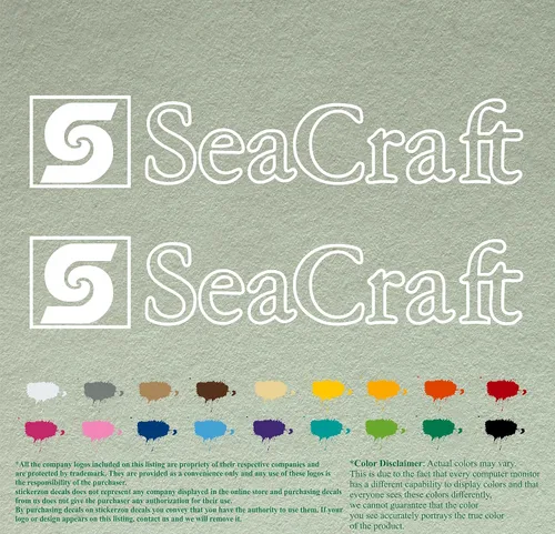 Vista 10 de SeaCraft Calcomanías de repuesto compatibles con Sea Craft, calcomanías de vinilo para barcos con motor fuera de borda, juego de 2