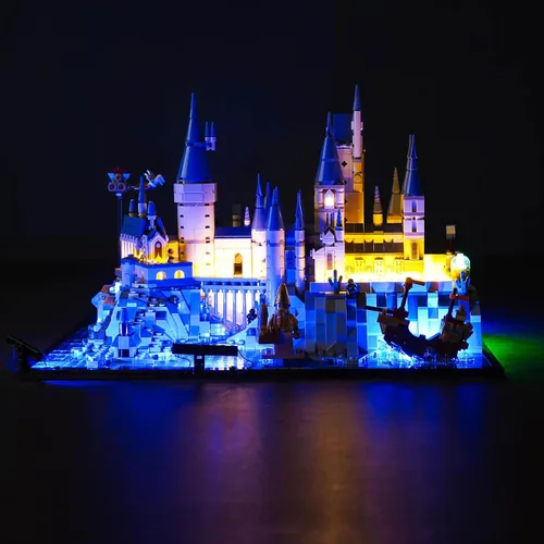 Vista 3 de VONADO Kit de luces LED RC actualizado para Lego Hogwarts Castle and Grounds 76419, juego de iluminación creativa con control remoto, accesorios