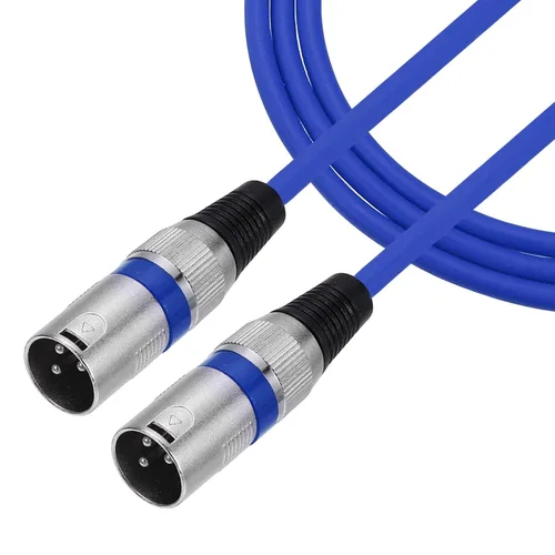 Vista 7 de MECCANIXITY Cable de micrófono XLR macho a macho de 2 pies y 3 pines, adaptador profesional de audio XLR, cables de micrófono para sistemas PA