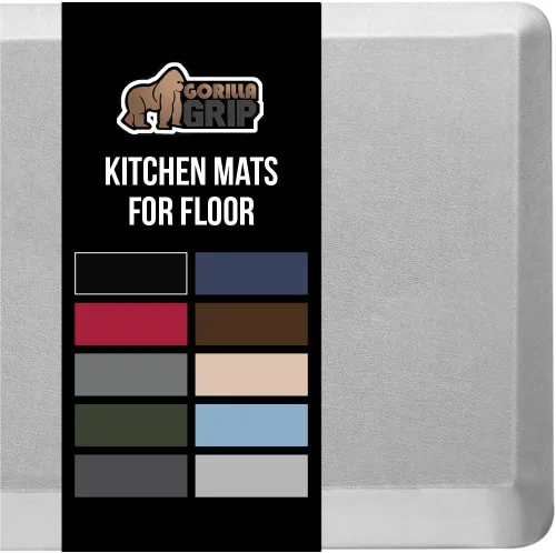 Vista 25 de Gorilla Grip - Tapete antifatiga acolchado para cocina, escritorio, ergonómico, superficie rugosa resistente a los rayones y al agua, para comodidad