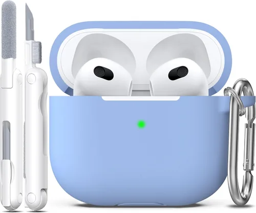 Vista 128 de R-fun for AirPods 2nd/1st Case Silicone Cover, Banana Violet Violeta plátano
