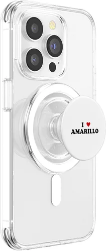 Vista 3 de I Heart USA City - I Love Amarillo PopSockets MagSafe PopGrip for iPhone