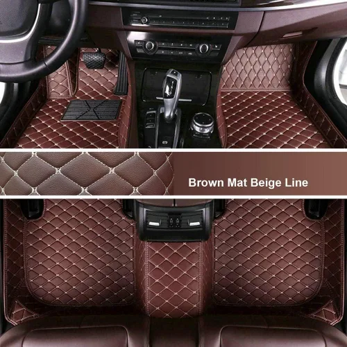 Vista 33 de Alfombrillas de Piso para Automóvil de Lujo para Todo Clima, para Hombres y Mujeres, Personalizadas para Mercedes-Benz AMG, Alfombra Negra Línea