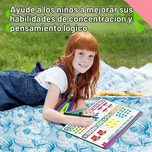 Vista 3 de Libro de trabajo de escritura a mano del alfabeto y números, 30 páginas de actividades de borrado en seco, práctica de rastreo de letras y números