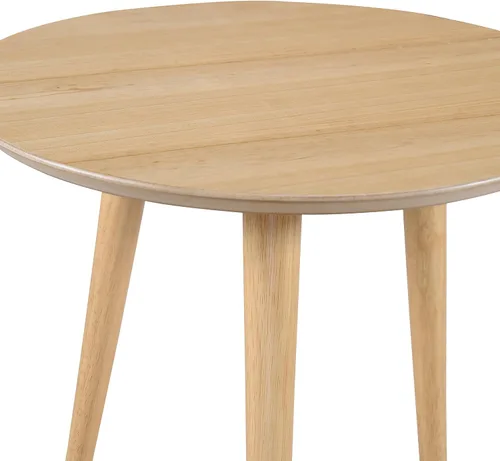 Vista 6 de Evangeline - Mesa auxiliar de madera acabada con superposición de madera sintética (roble natural)