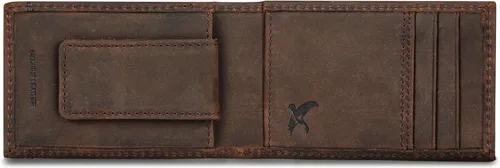 Vista 4 de Eddie Bauer Men's Slim Wallet Money Clip RFID Protection ID Window Genuine Leather EDC
