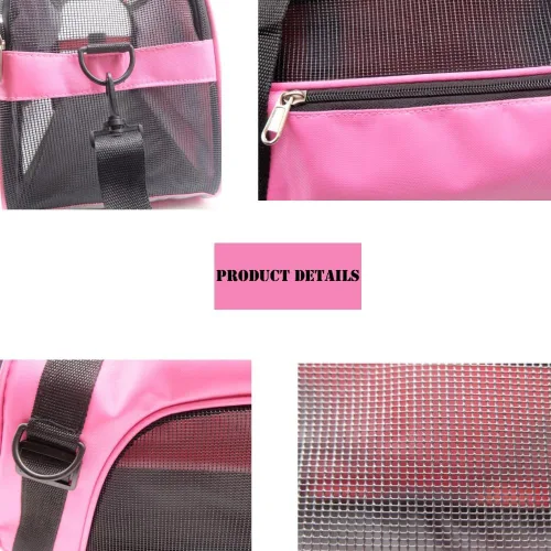Vista 3 de ZaneSun Transportador para gatos, transportador de viaje para mascotas de lados suaves para gatos, perros y cachorros, bolsa plegable portátil