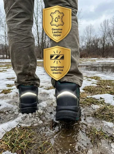 Vista 2 de Botas de trabajo con punta compuesta Zapatos de seguridad antideslizantes duraderos para hombres