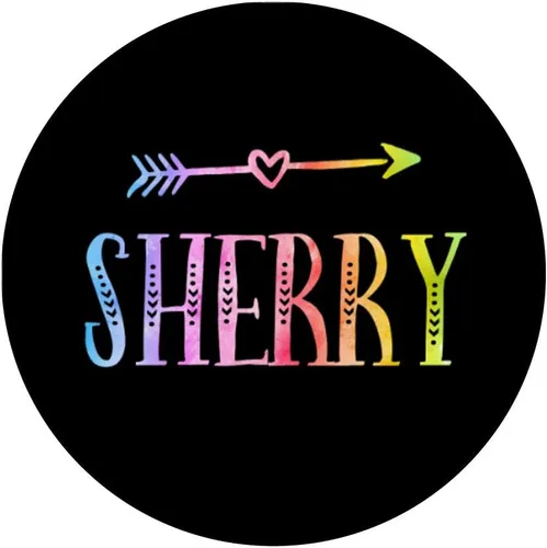 Vista 3 de Sherry Gift Black Pastel Watercolor Heart Arrow Sherry - PopSockets Grip and Stand for Phones and Tablets
